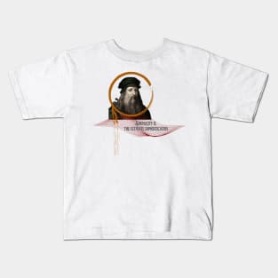 Quote for Leonardo Da Vinci, Simplicity is the ultimate sophistication Kids T-Shirt